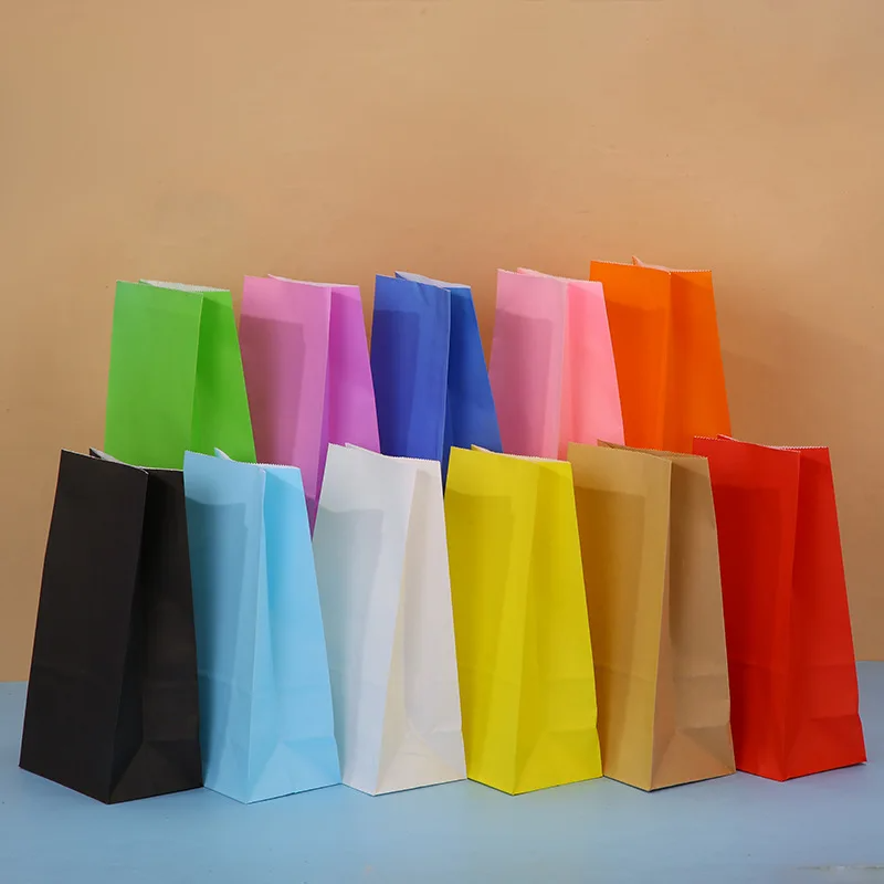 Event Party Shop - 10/20/50pcs Sacos de Papel Kraft Coloridos