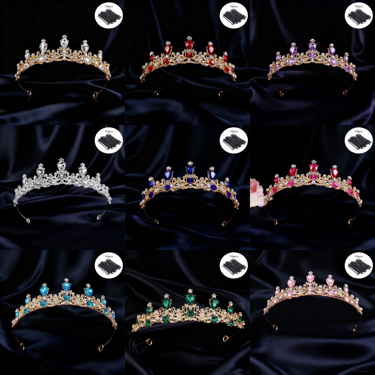 Event & Party Supply - Tiara de Noiva Vintage com Strass