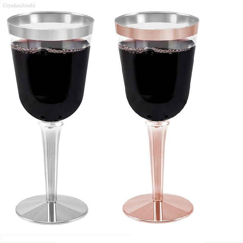 Plastic Cup 50Pcs - Copos De Vinho Descartáveis De Plástico
