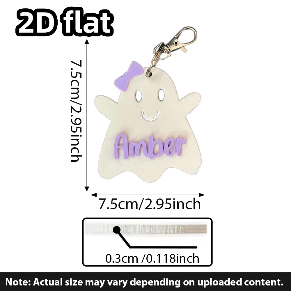 Party Favor Bag - Chaveiro fantasma personalizado, etiqueta de bolsa