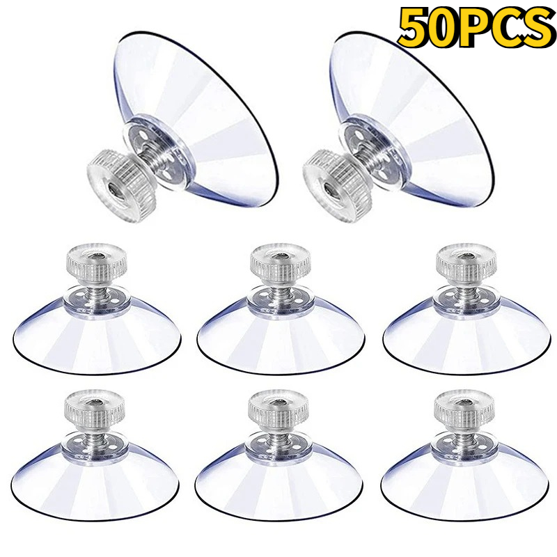 Plastic Cup 50Pcs - 5/50 peças Ventosas Redondas Transparentes Fortes