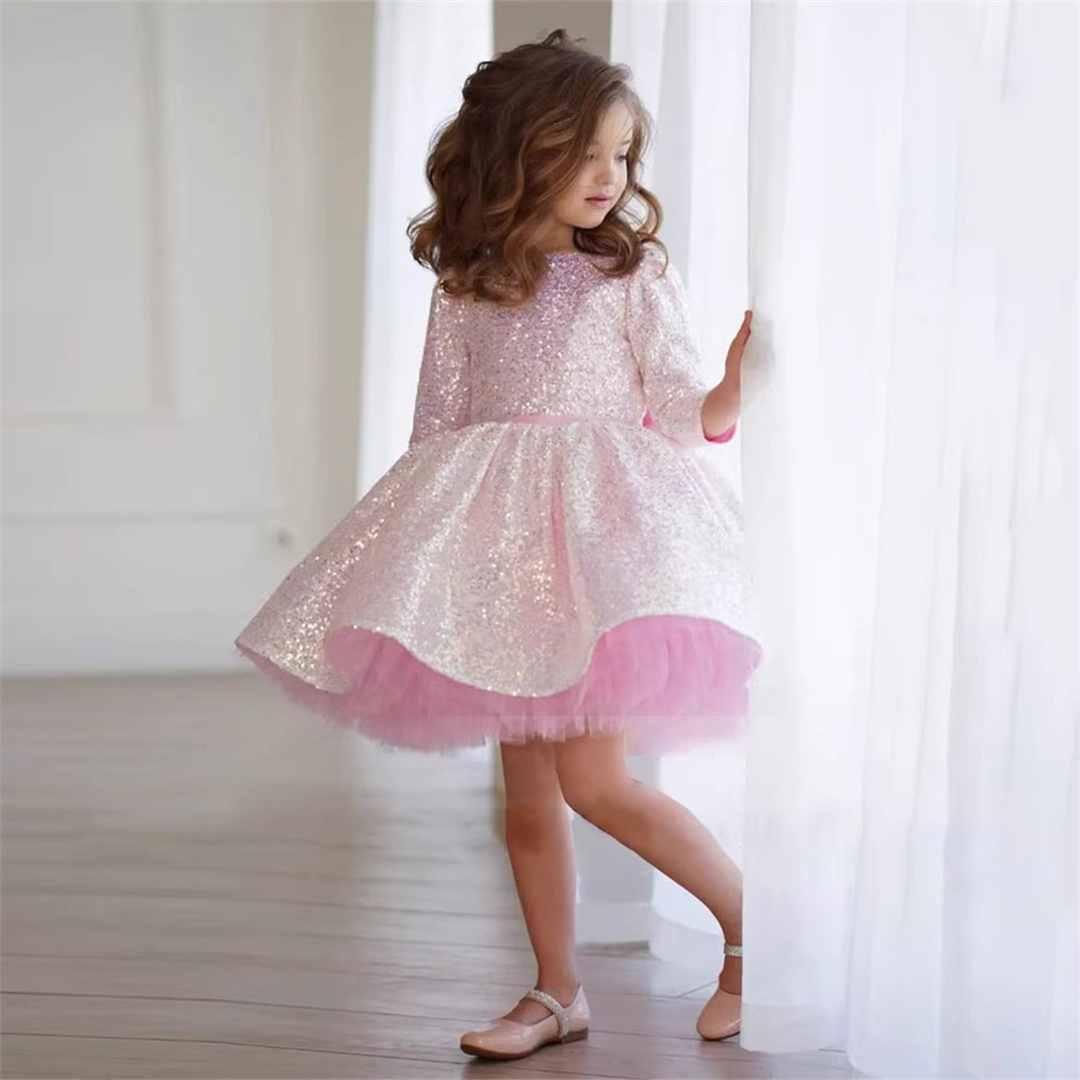 Glitter rosa menina vestido na - Birthday Sash Glitter avaliação e preço