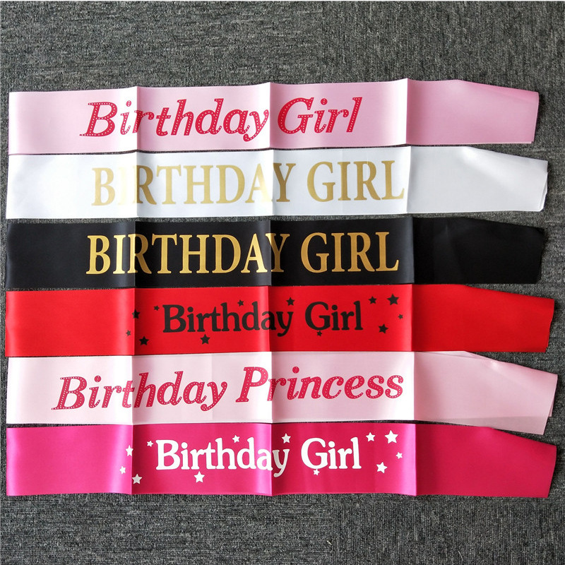 Aniversário menina fitas ombro - Birthday Sash Glitter avaliação e preço