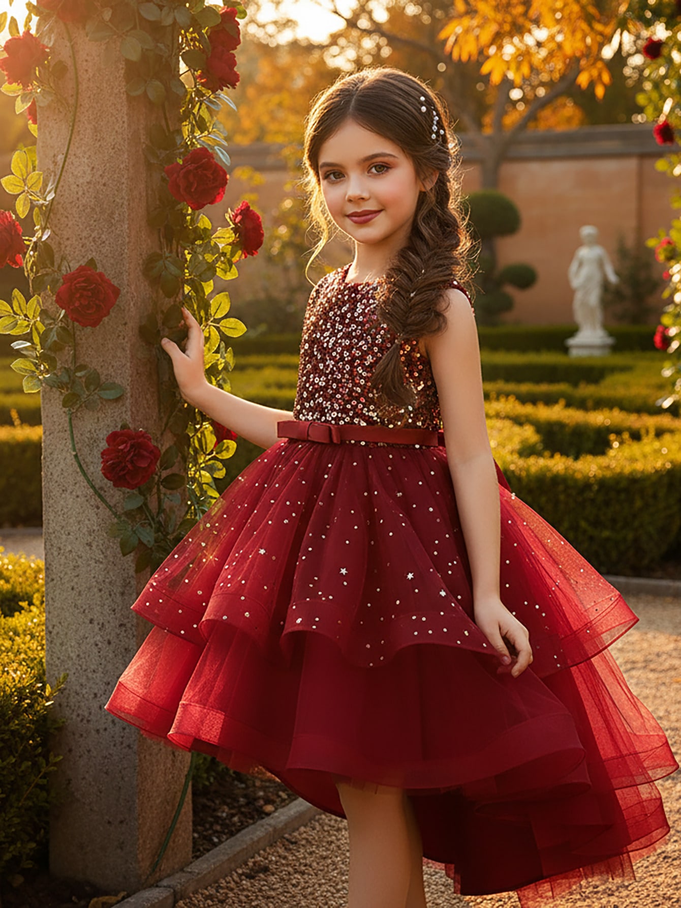 Vestido de Princesa Floral com - Glitter Tablecloth avaliação e preço