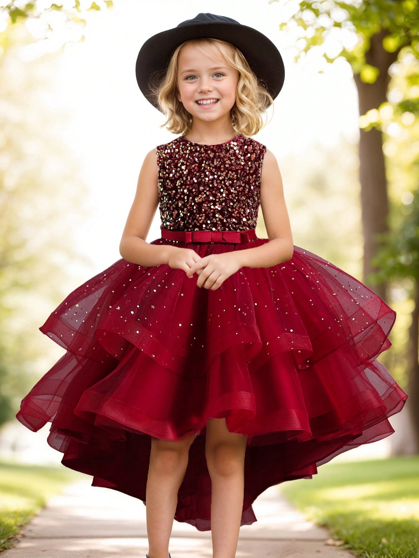 Vestido de Princesa Floral com - Glitter Tablecloth avaliação e preço