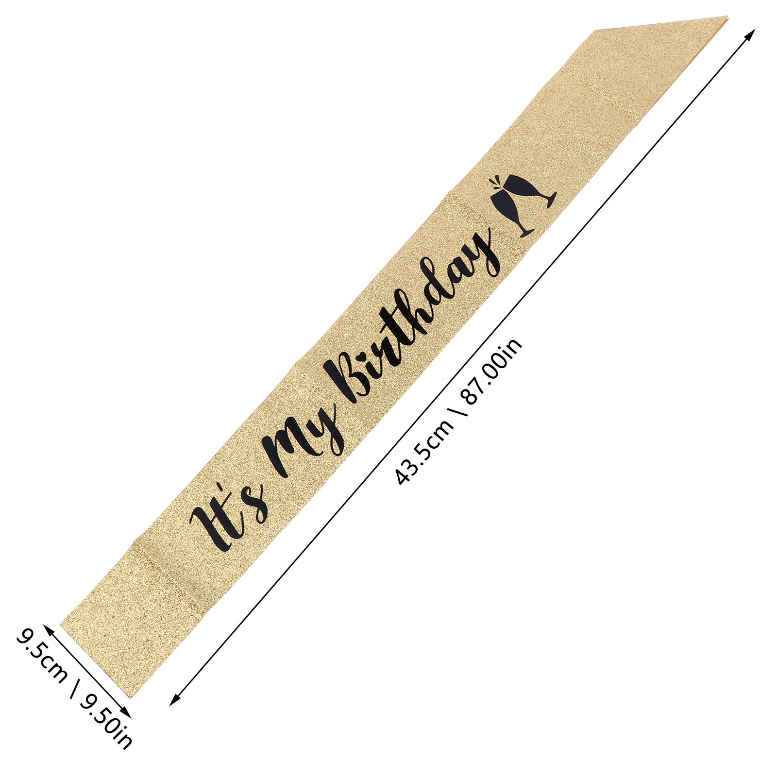1 Peça Faixa de Ombro de Anive - Birthday Sash Glitter avaliação e preço