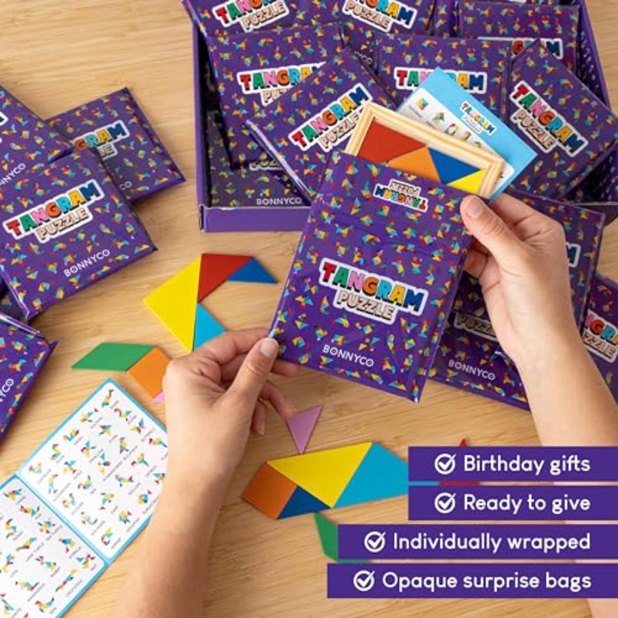 Quebra-Cabeça de Madeira Tangr - Party Favor Bag avaliação e preço
