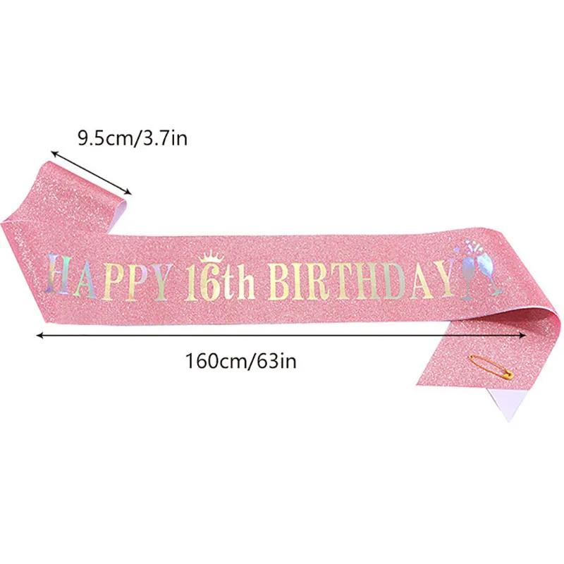 Glitter Sash para Festas de An - Birthday Sash Glitter avaliação e preço