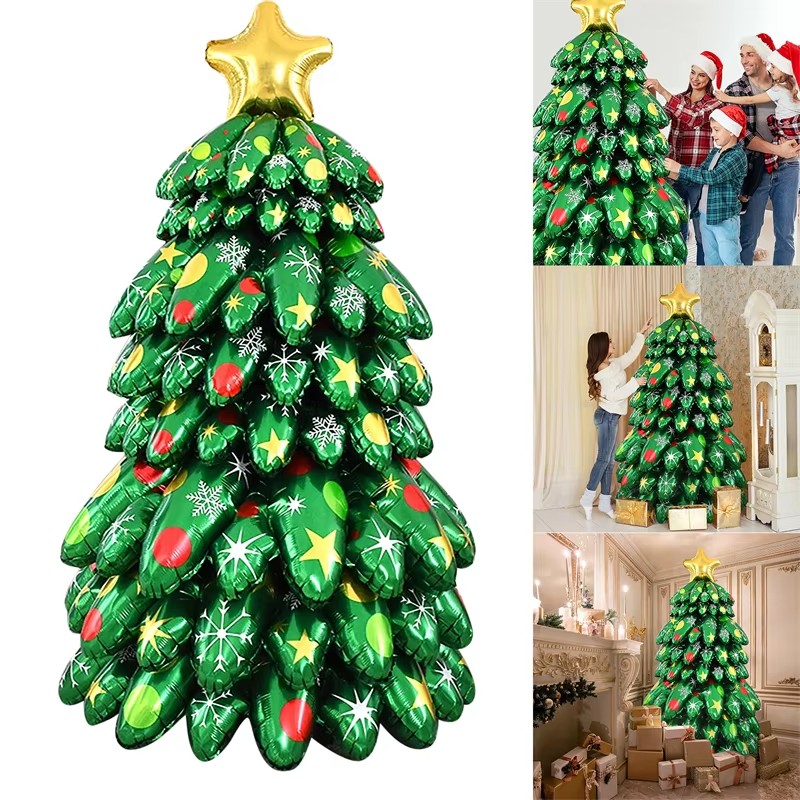3D Christmas Tree Balloons Set - Event Party Shop avaliação e preço