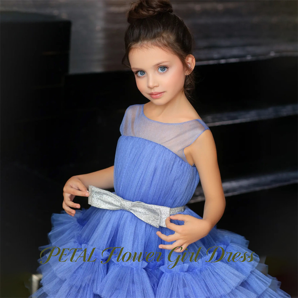 Vestido Infantil Azul Pétala S - Birthday Sash Glitter avaliação e preço