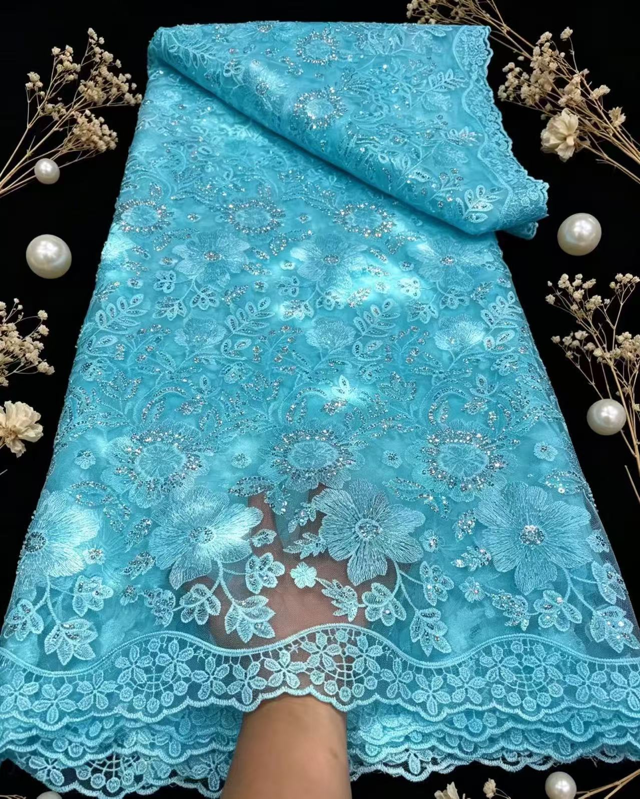 Tecido de Renda com Lantejoula - Glitter Tablecloth avaliação e preço