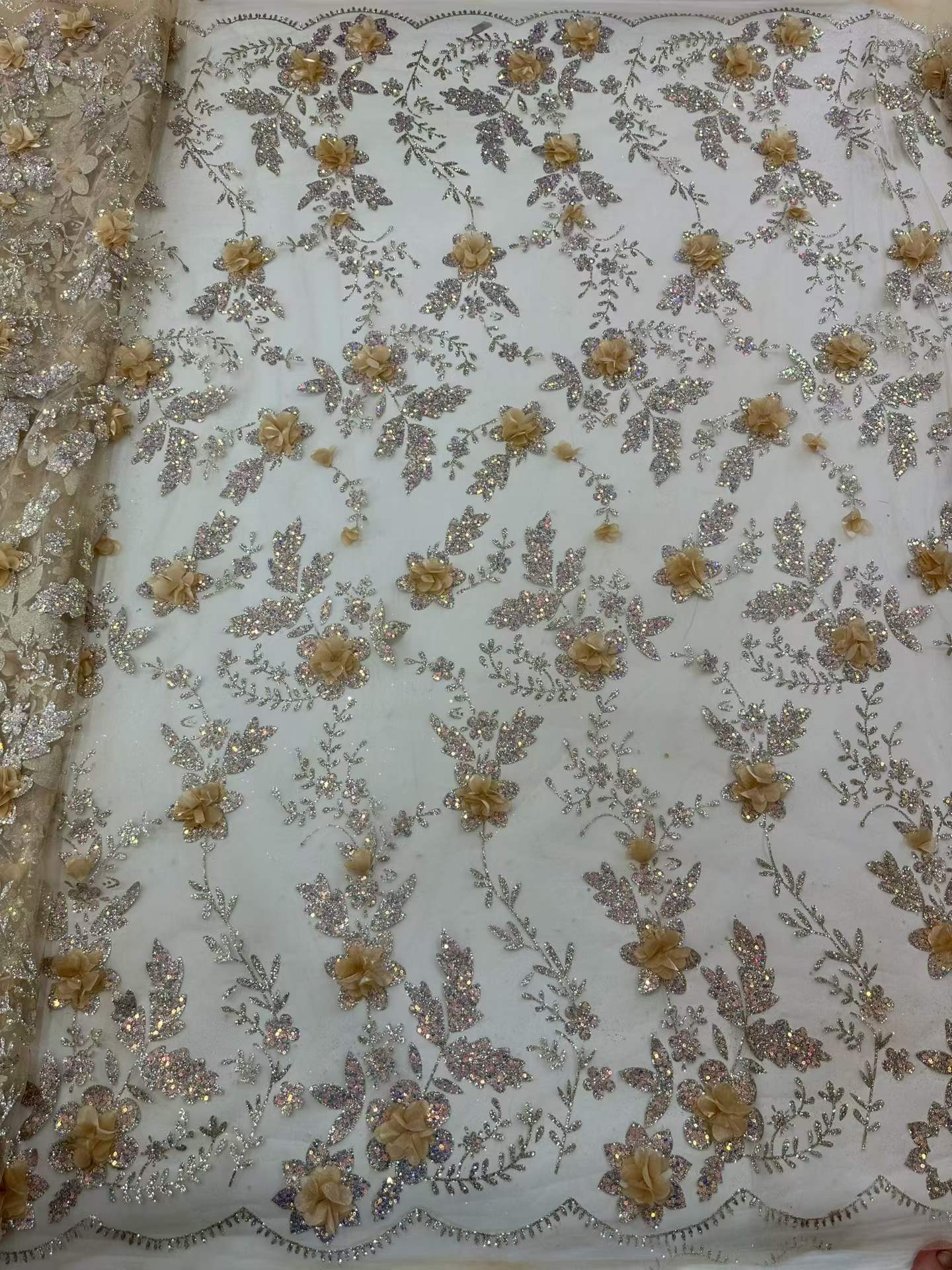 Tecido de Renda Africana Borda - Glitter Tablecloth avaliação e preço
