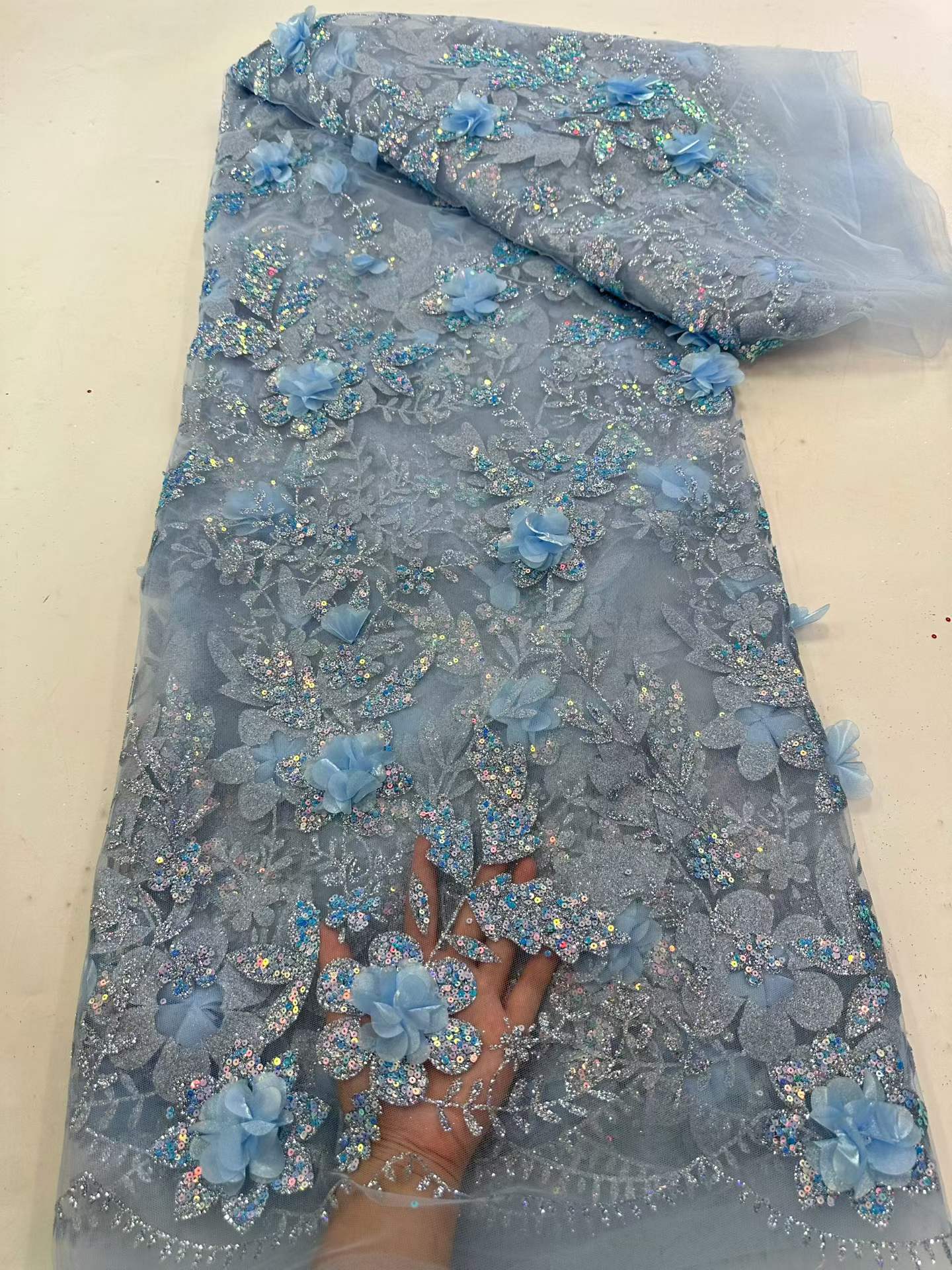 Tecido de Renda Africana Borda - Glitter Tablecloth avaliação e preço
