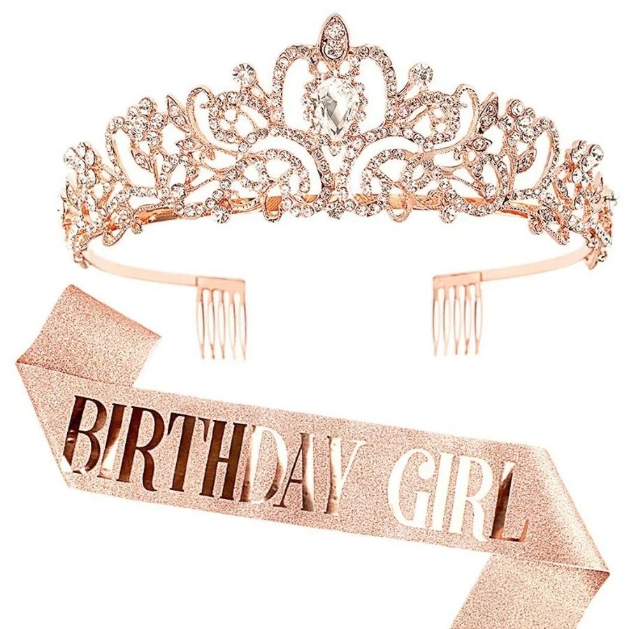 Conjunto de 2 peças: Tiara de  - Birthday Sash Glitter avaliação e preço