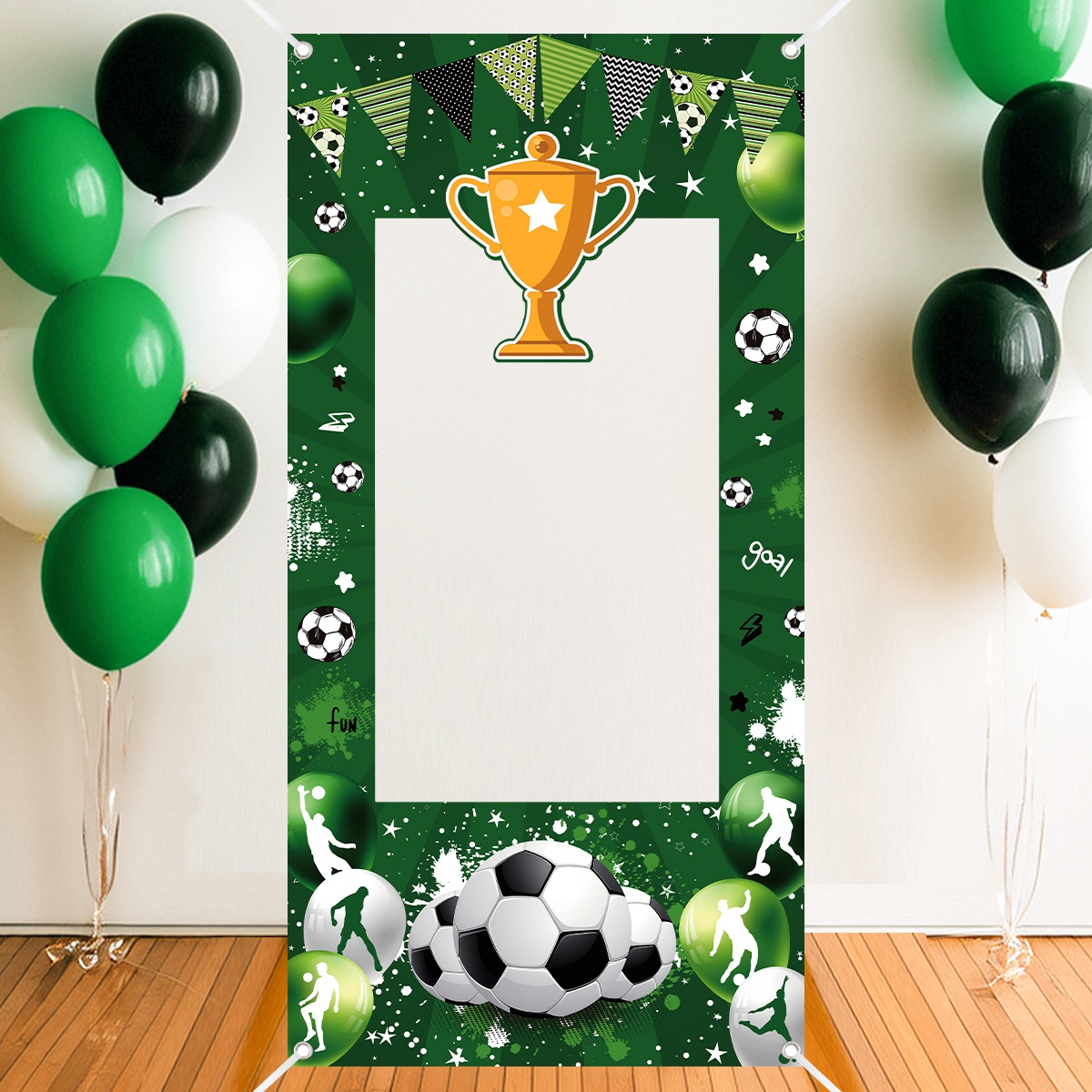 1pc verde futebol decorativo p - Photo Booth Frame avaliação e preço
