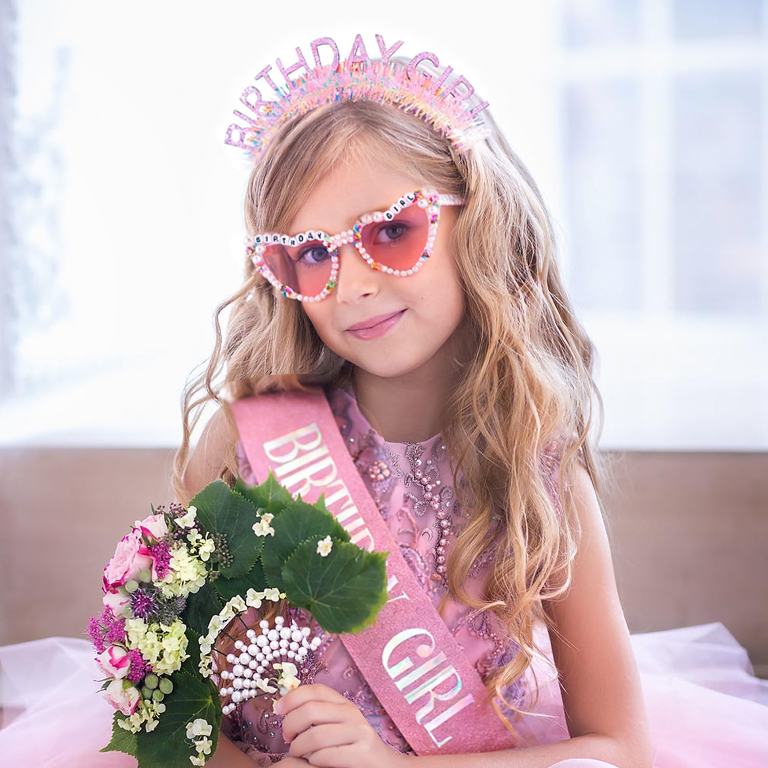 Conjunto de Tiara e Faixa de A - Birthday Sash Glitter avaliação e preço