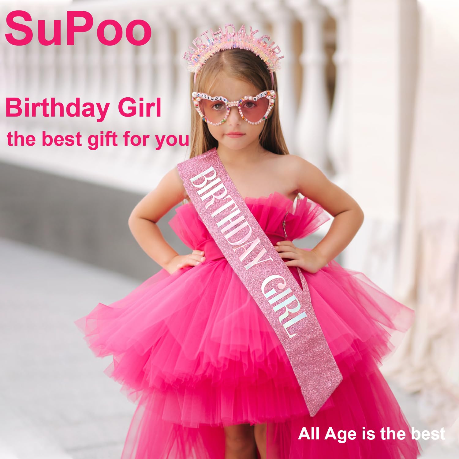 Conjunto de Tiara e Faixa de A - Birthday Sash Glitter avaliação e preço