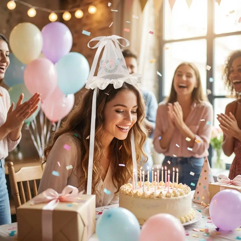 Chapéu de Aniversário em Tule  - Party Hat Cone avaliação e preço